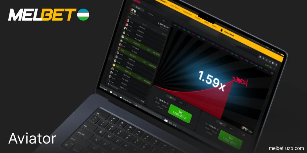 Melbetdagi Aviator oʻyini Oʻzbekistonda mashhurlikka erishmoqda